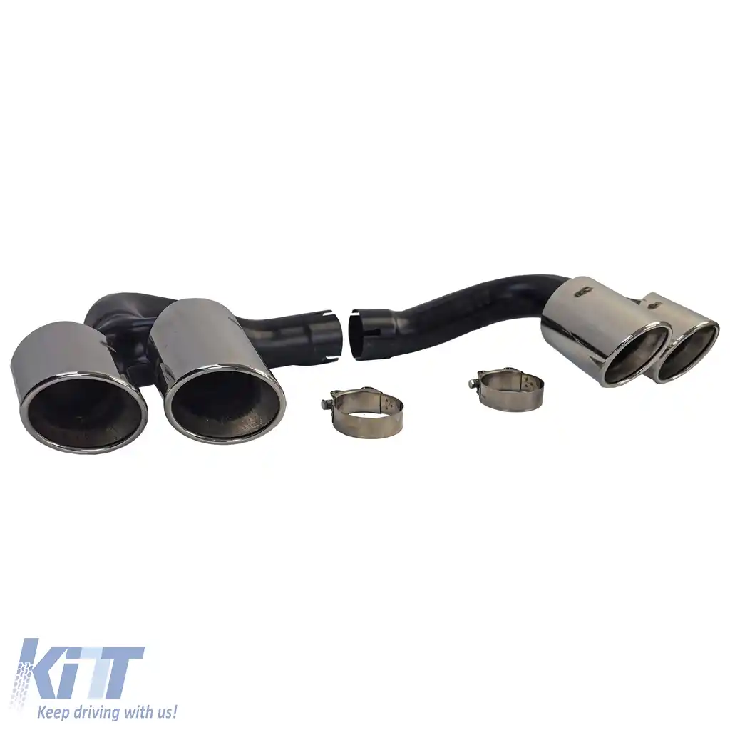 Tăvițe de evacuare cu țeavă dublă cromate, potrivite pentru BMW X6 E71 08-14 Diesel 30d 40d-image-6204513