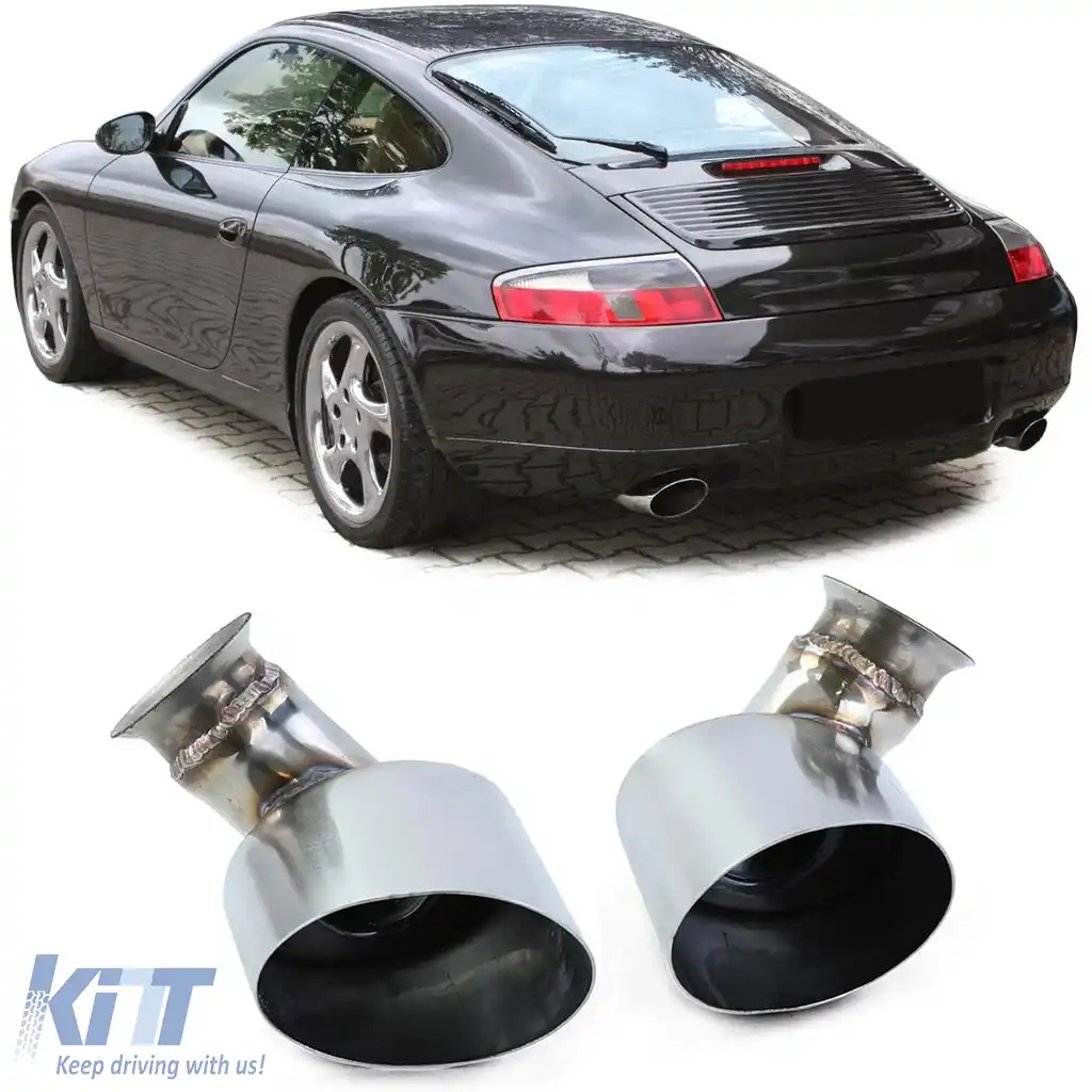 Tăvițe de evacuare din oțel inoxidabil oval 115*85 mm, potrivite pentru Porsche 911 996 98-01 3.4 221kw