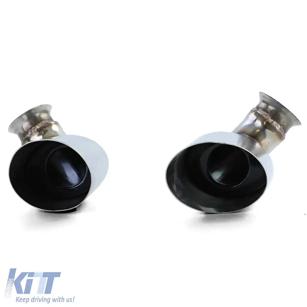 Tăvițe de evacuare din oțel inoxidabil oval 115*85 mm, potrivite pentru Porsche 911 996 98-01 3.4 221kw-image-6197514