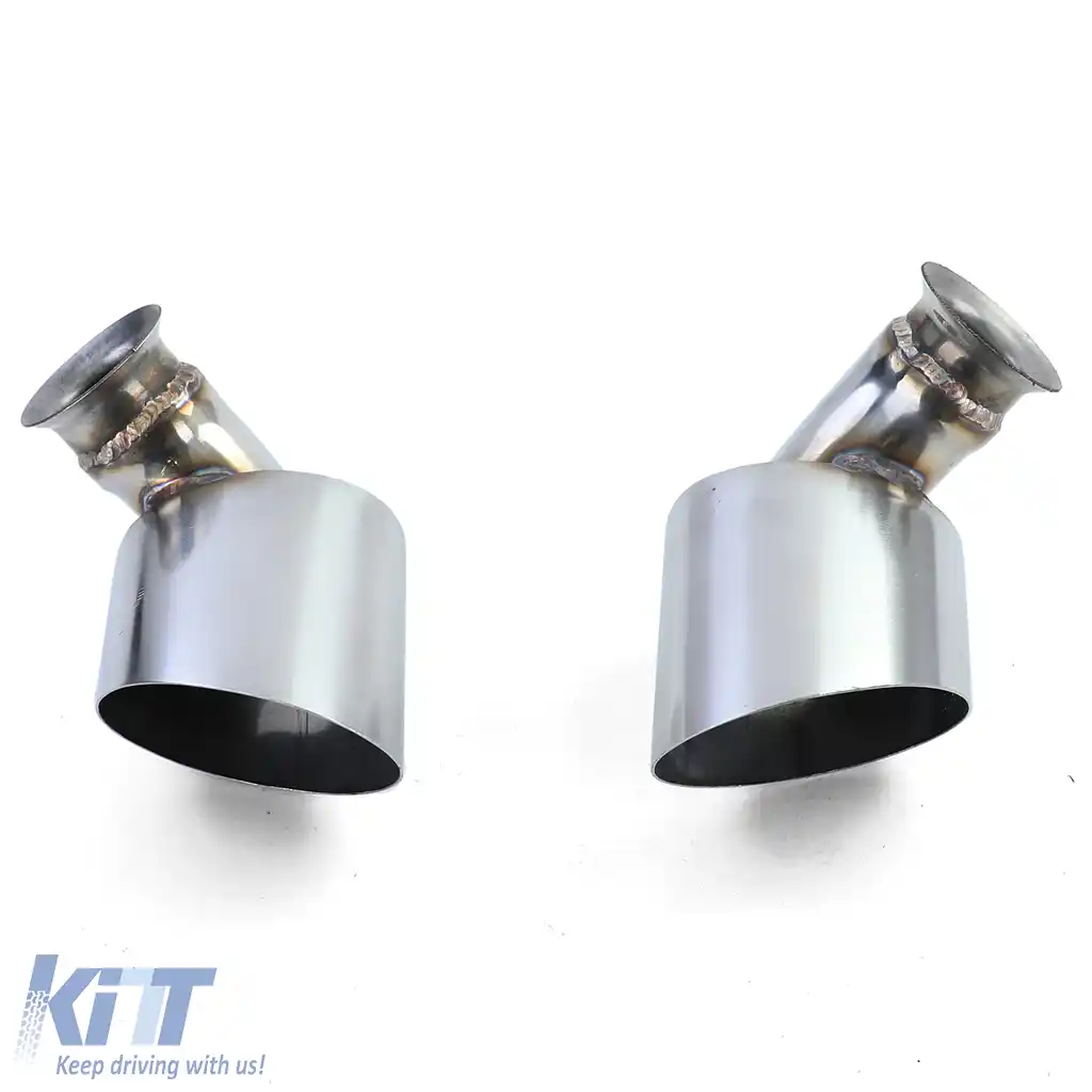 Tăvițe de evacuare din oțel inoxidabil oval 115*85 mm, potrivite pentru Porsche 911 996 98-01 3.4 221kw-image-6197515