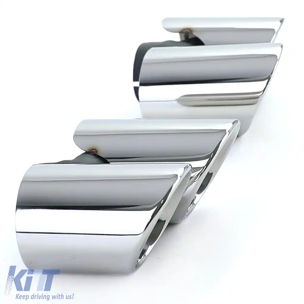 Tăvițe de evacuare duale lustruite potrivite pentru Porsche 911 991.1 11-15 3.4 350CP-image-6210583