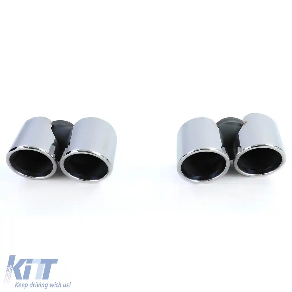 Tăvițe de evacuare duale lustruite potrivite pentru Porsche 911 991.1 11-15 3.4 350CP-image-6210585