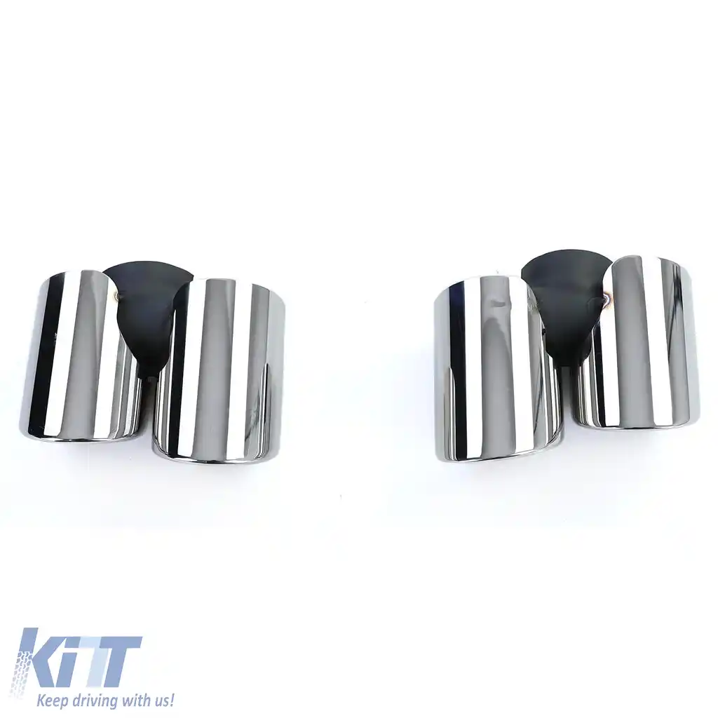 Tăvițe de evacuare duale lustruite potrivite pentru Porsche 911 991.1 11-15 3.4 350CP-image-6210586