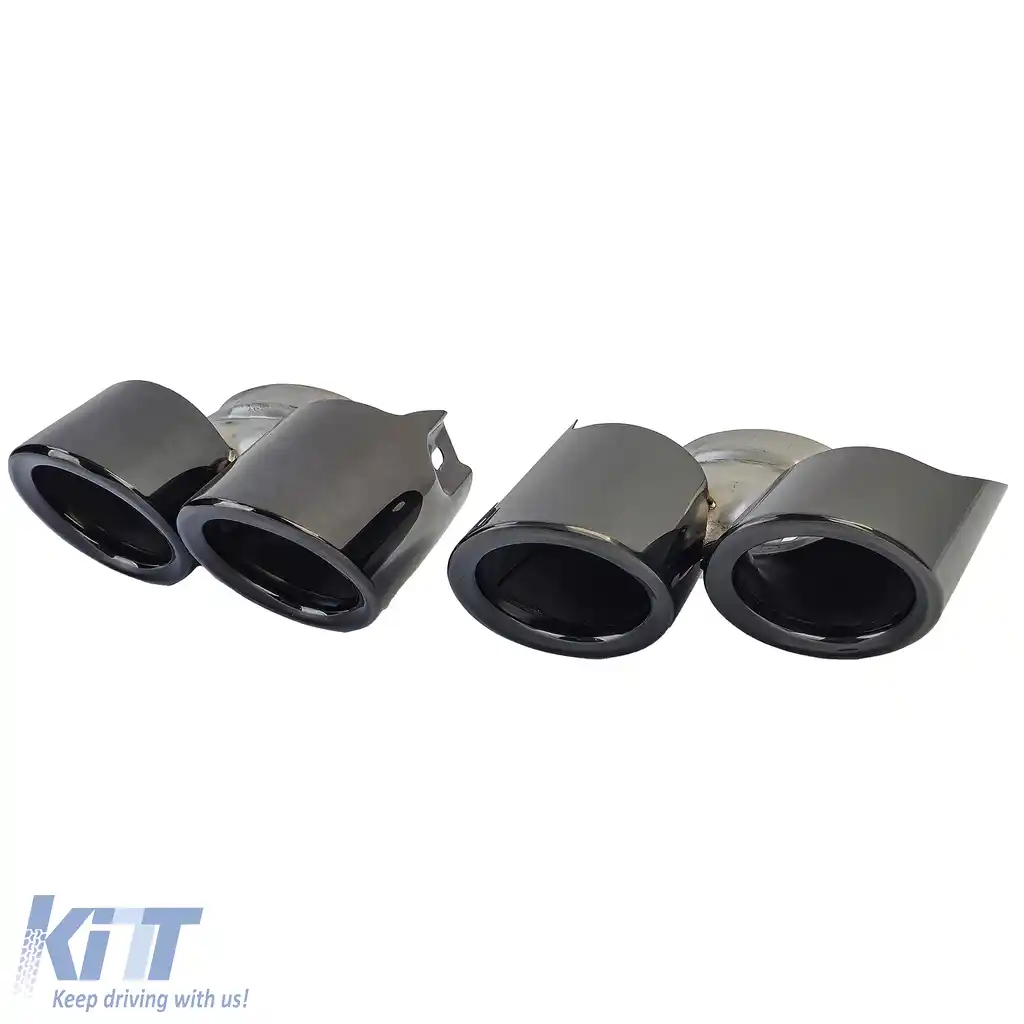 Tăvițe de evacuare duale negre potrivite pentru Porsche Panamera 970.2 228kW-image-6199877