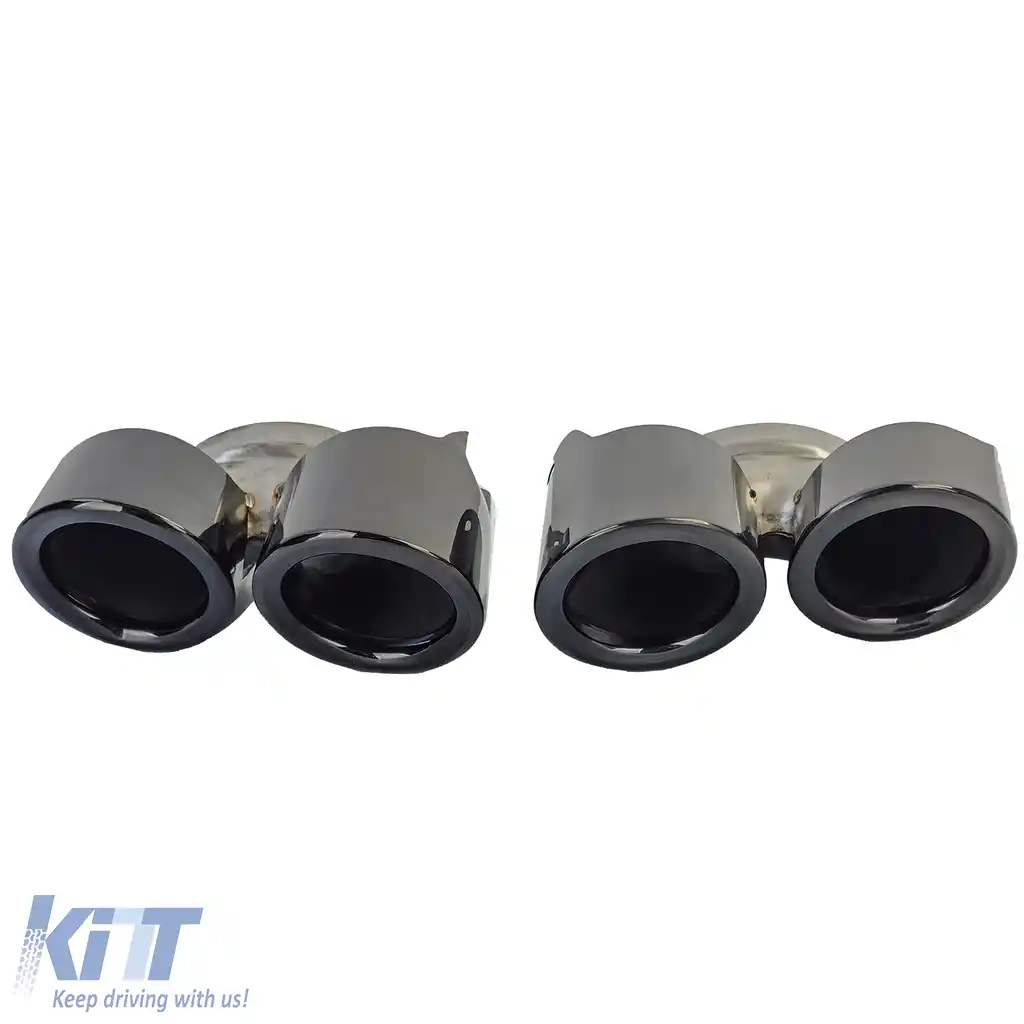 Tăvițe de evacuare duale negre potrivite pentru Porsche Panamera 970.2 228kW-image-6199878