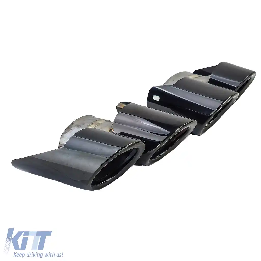 Tăvițe de evacuare duale negre potrivite pentru Porsche Panamera 970.2 228kW-image-6199879