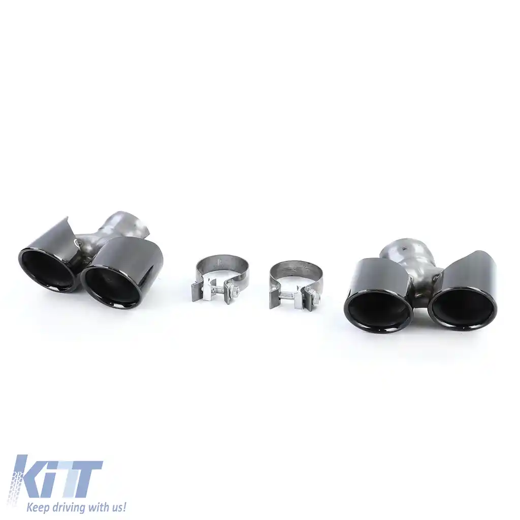 Tăvițe de evacuare duale negre potrivite pentru Porsche 911 991.2 15-19 3.0 370CP-image-6203957