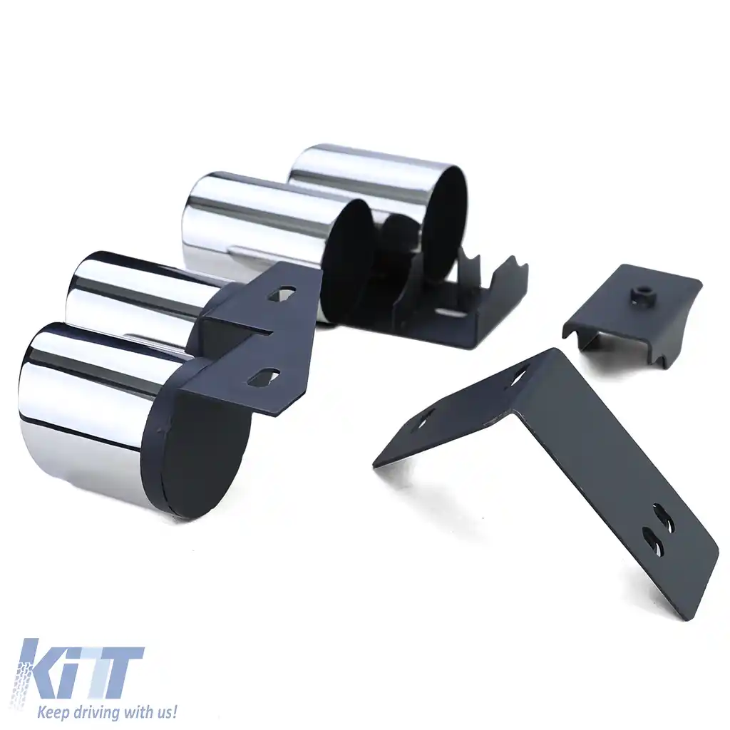 Tăvițe de evacuare duplex cu 4 țevi din oțel inoxidabil, pereche, potrivite pentru Audi A4 2.0 B9 din 15-image-6210088