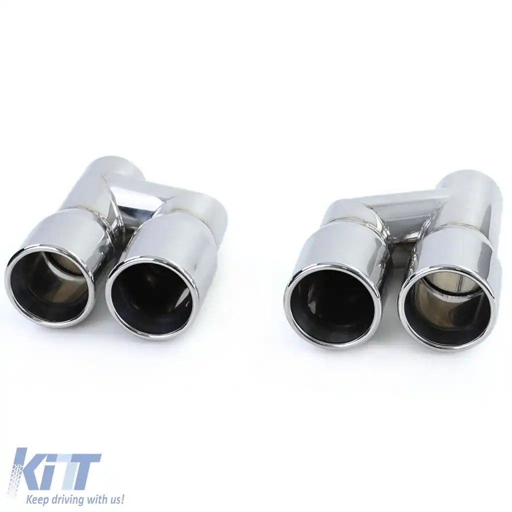 Tăvițe de evacuare sport 76mm, pereche cu țeavă dublă din oțel inoxidabil, potrivite pentru Audi A4 B8 sedan 07-15-image-6261251