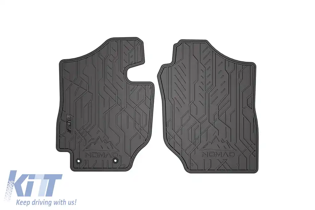 Tăvițe din cauciuc frontale specifice, potrivite pentru Suzuki Jimny după 2018, set de 2 piese, culoare neagră