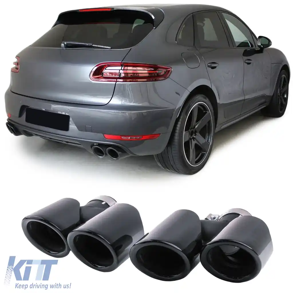 Tăvițe duble cu aspect sport negru, potrivite pentru Porsche Macan 95B 14-17