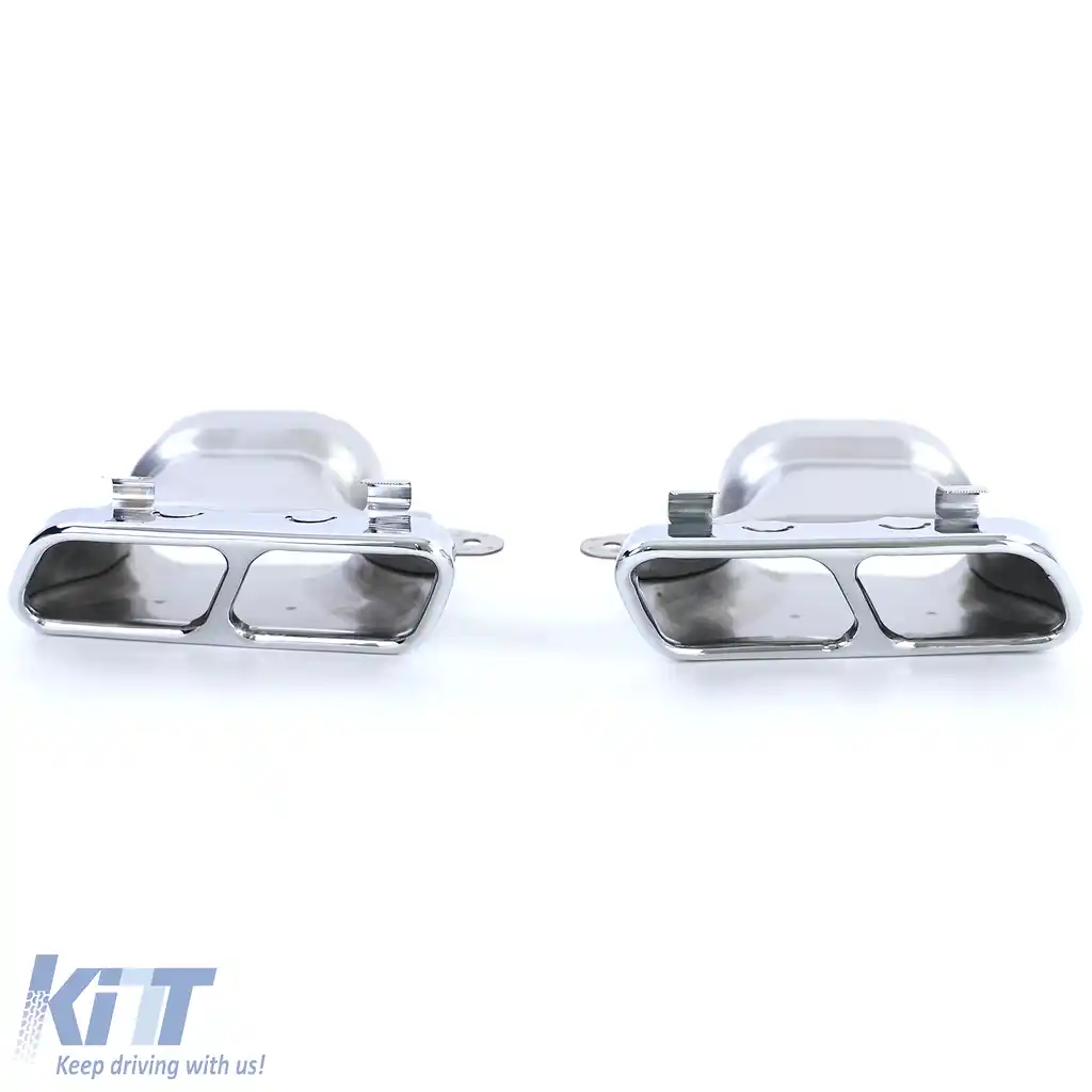 Tăvițe duble sport versiune crom pentru Mercedes CLA C117 X117 13-19-image-6196870