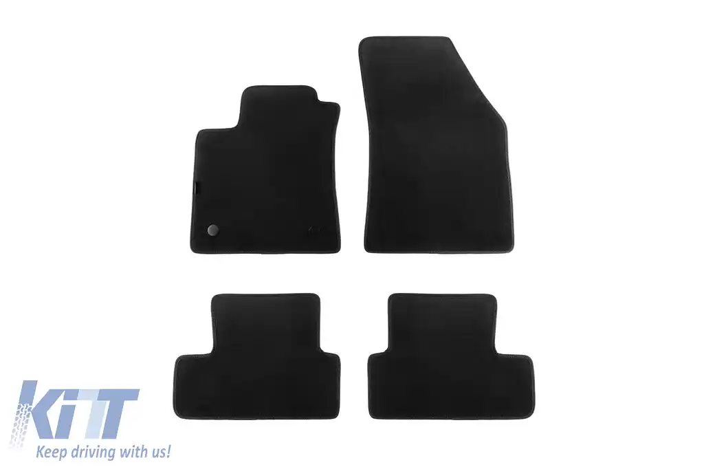 Tăvițe textile cu trei straturi, potrivite pentru Renault Megane 2015-2022, set de 4 bucăți, negre