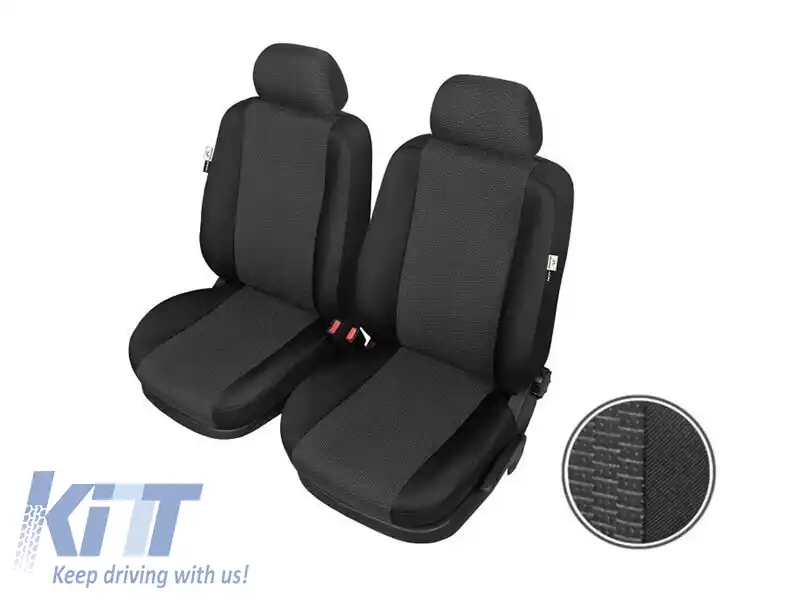 Ușă Kegel potrivită pentru două scaune frontale individuale de Volkswagen Up, Skoda Citigo, Seat Mii 2011-2023, negre cu model
