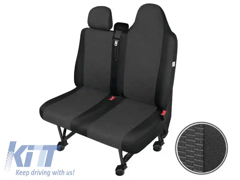 Ușă Kegel seria Ares Tailor Made potrivită pentru scaun dublu frontal complet pe Renault Master, Opel Movano, Nissan NV400 după 2010, negru-image-6212186
