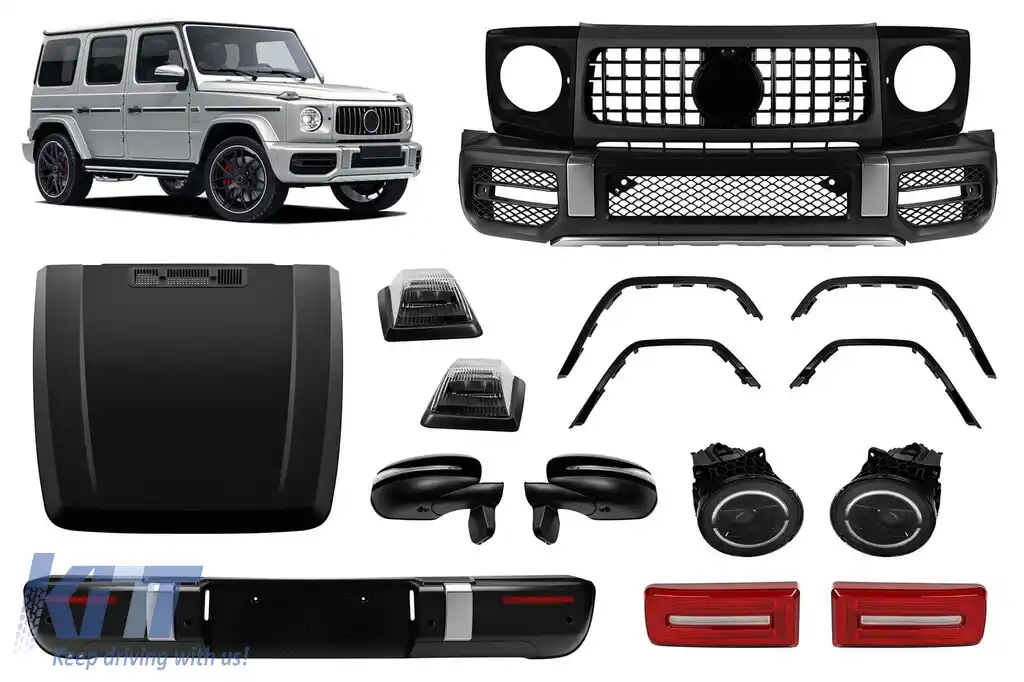 Un pachet de design tip 63 potrivit pentru Mercedes G-Class W463 2008-2017 conversie la W464