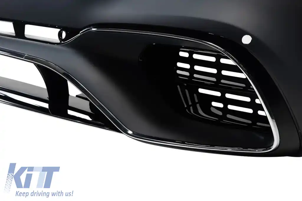 Un pachet de design tip 63 potrivit pentru Mercedes S-Class C217 coupe 2014-2020 cu țevi de eșapament negre pentru modelul echipat cu bara spate A Design Line-image-6138870