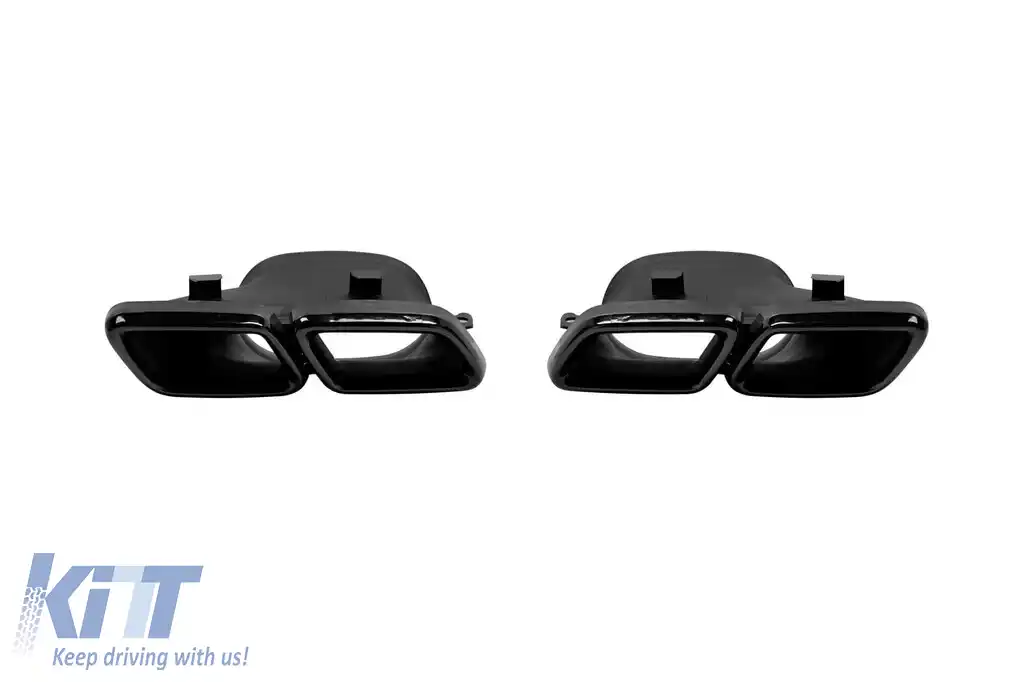 Un pachet de design tip 63 potrivit pentru Mercedes S-Class C217 coupe 2014-2020 cu țevi de eșapament negre pentru modelul echipat cu bara spate A Design Line-image-6138886