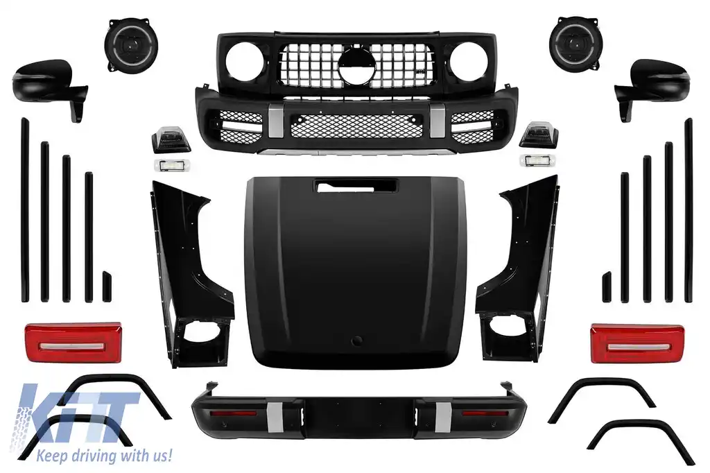 Un pachet de design tip 63 potrivit pentru Mercedes G-Class W463 2008-2017 conversie la W464