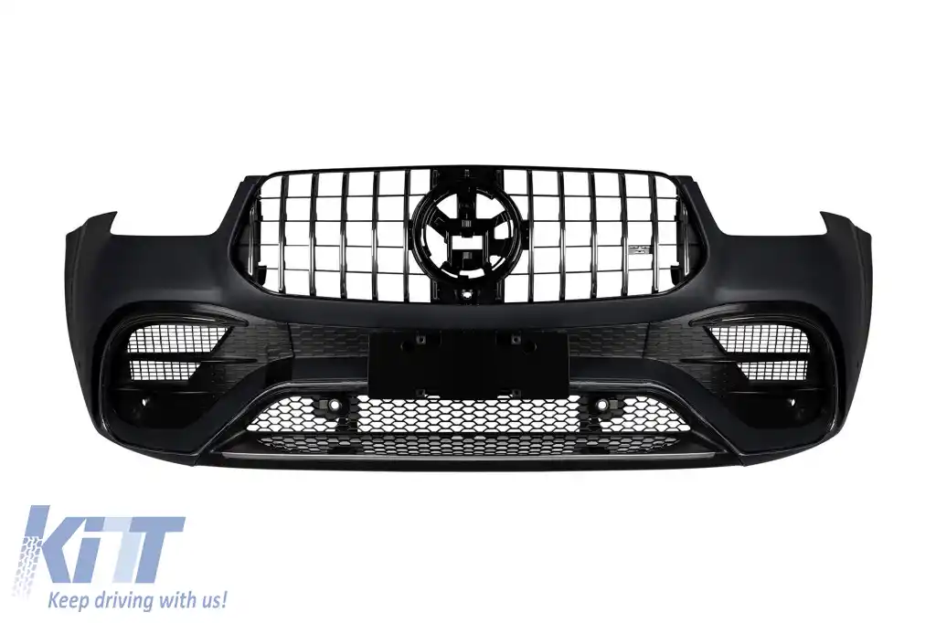 Un pachet de design tip 63 potrivit pentru Mercedes GLE SUV W167 2018-2023, după 2024 cu elemente cromate și capete cromate-image-6265061