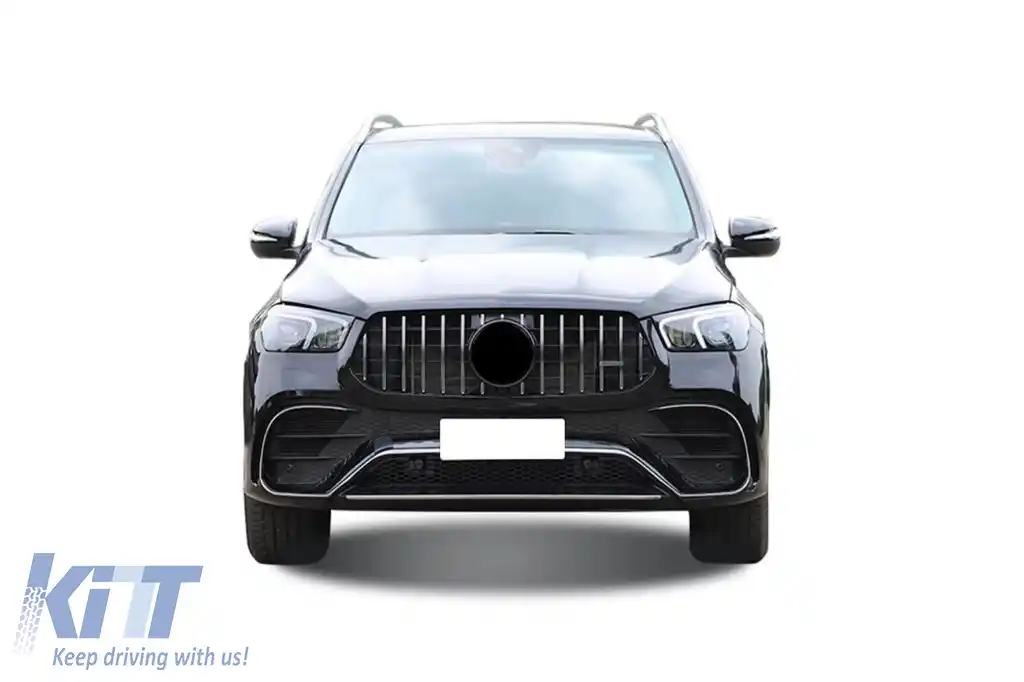 Un pachet de design tip 63 potrivit pentru Mercedes GLE SUV W167 2018-2023, după 2024 cu elemente cromate și capete cromate-image-6265085
