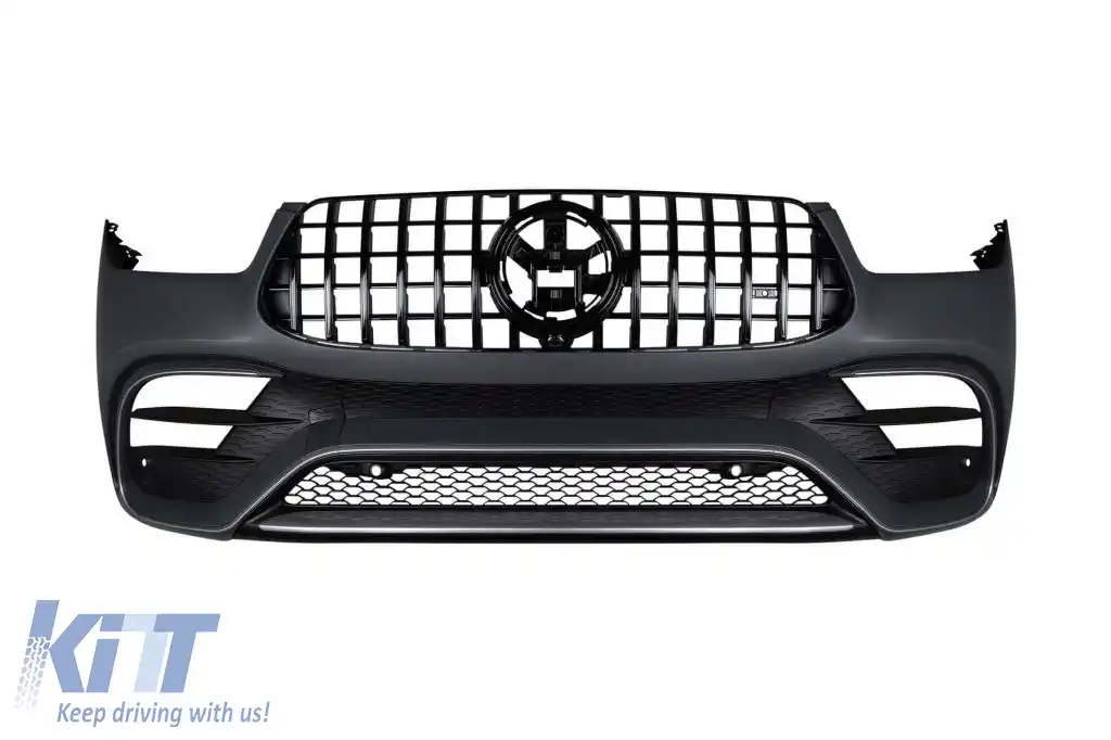 Un pachet de design tip 63 potrivit pentru Mercedes GLE W167 SUV 2018-2023, după 2024 cu elemente cromate și duze cromate-image-6265184