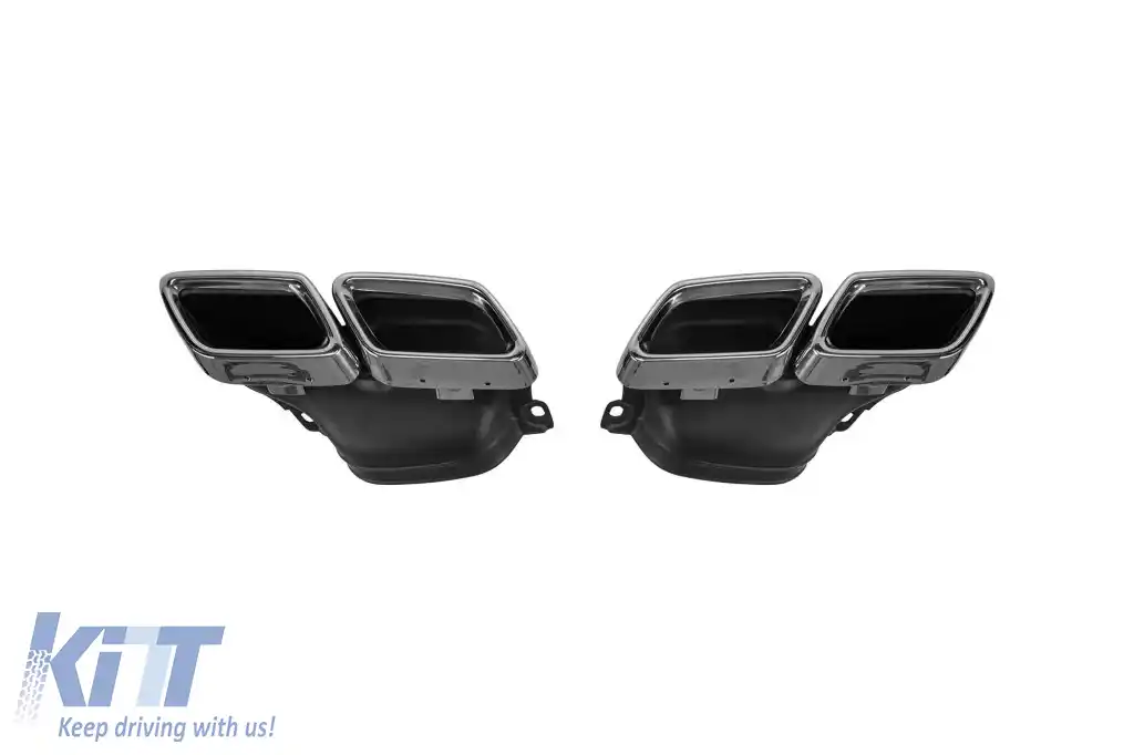 Un pachet de design tip 63 potrivit pentru Mercedes GLS X166 2015-2018 cu elemente cromate și țevi de eșapament-image-6265414