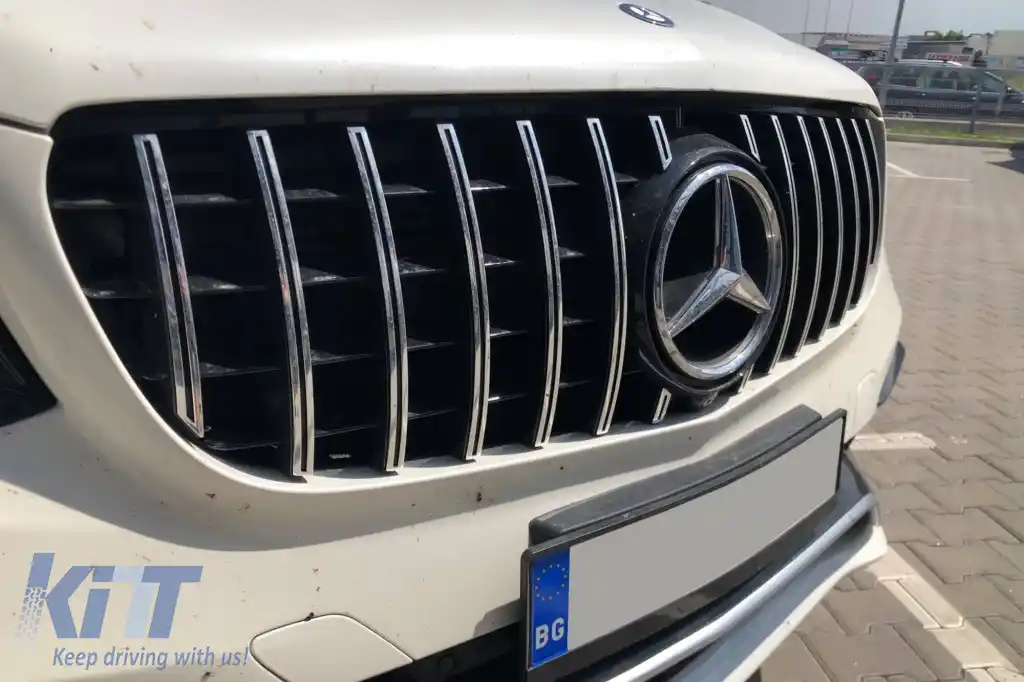 Un pachet de design tip 63 potrivit pentru Mercedes GLS X166 2015-2018 cu elemente cromate și țevi de eșapament-image-6265424