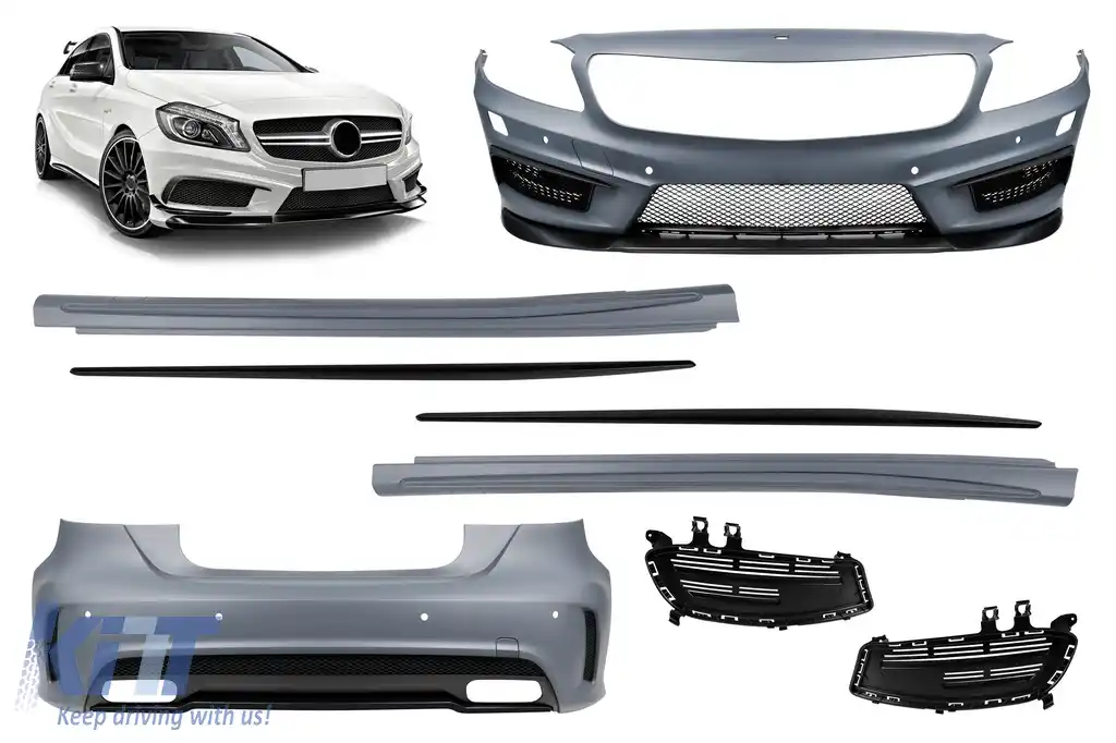 Un pachet de design tip A45 potrivit pentru Mercedes Clasa A W176 hatchback 2012-2018