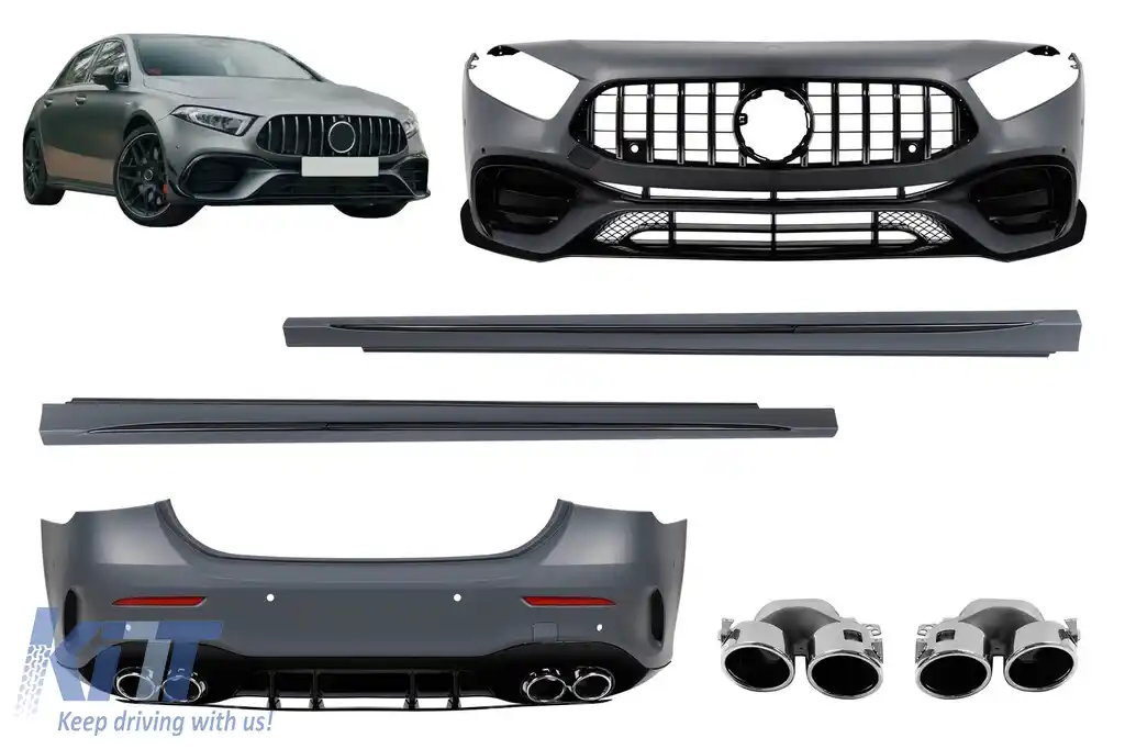 Un pachet de design tip A45 potrivit pentru Mercedes A-Class A177 sedan după 2018