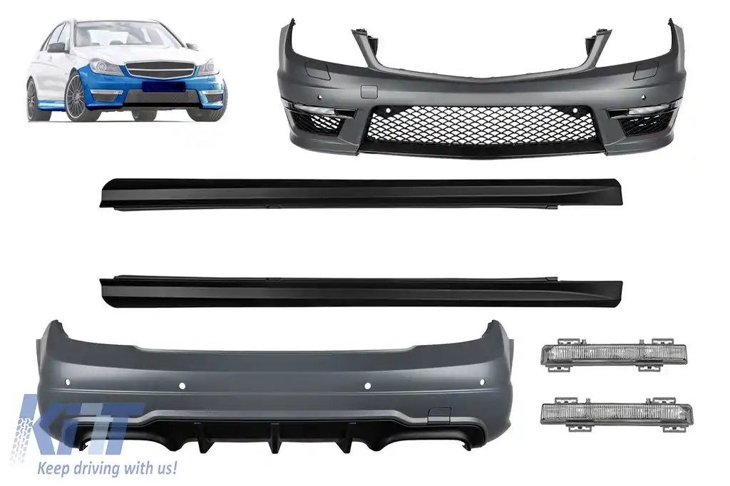 Un pachet de design tip C63 potrivit pentru Mercedes C-Class W204 sedan 2011-2013