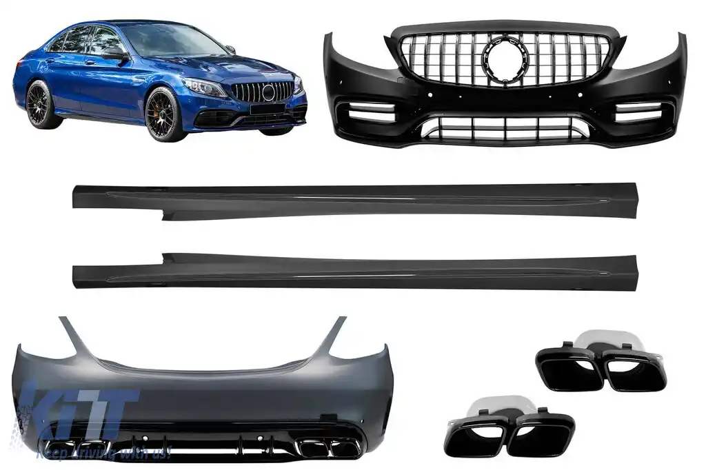Un pachet de design tip C63 potrivit pentru Mercedes Clasa C W205 sedan 2019-2022