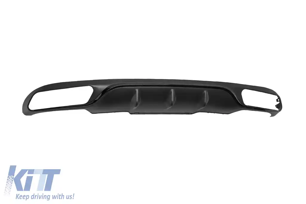 Un pachet de design tip E63 potrivit pentru Mercedes E-Class W213 2016-2019 cu capete cromate și garnitură neagră, pentru modelul cu bara de protecție spate standard.-image-6141497