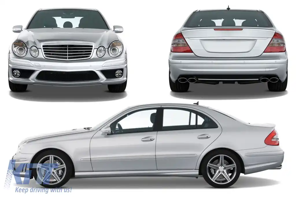 Un pachet de design tip E63 potrivit pentru Mercedes E-Class W211 sedan 2002-2009-image-6143124