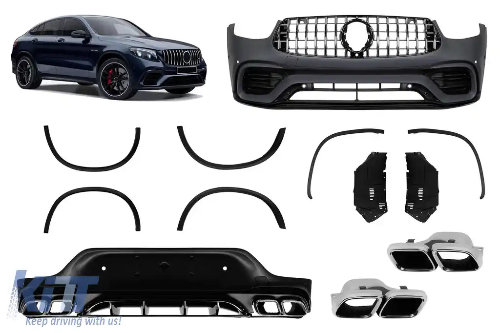 Un pachet de design tip GLC63 potrivit pentru Mercedes GLC Coupe C253 2020-2023