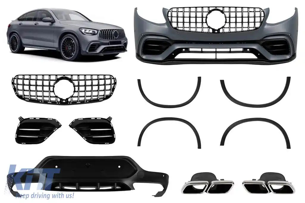 Un pachet de design tip GLC63 potrivit pentru Mercedes GLC Coupe C253 2016-2019