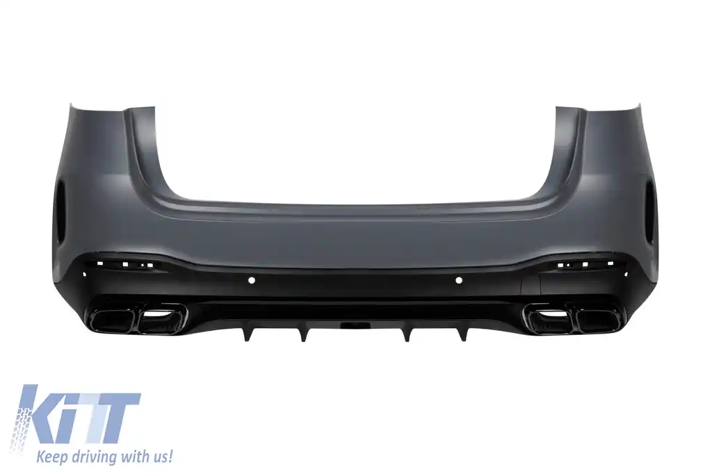 Un pachet de design tip GLE63 potrivit pentru Mercedes GLE SUV W167 2018-2023, cu elemente din lac negru, faruri LED și stopuri LED-image-6150716