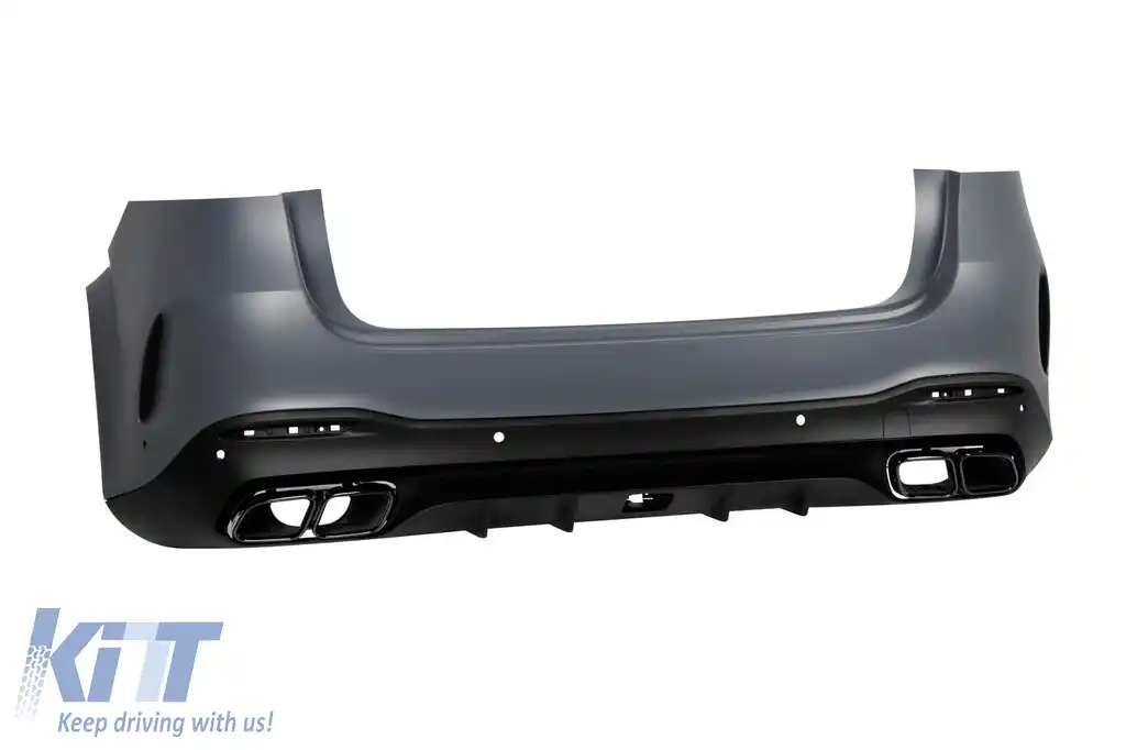 Un pachet de design tip GLE63 potrivit pentru Mercedes GLE SUV W167 2018-2023, cu elemente din lac negru, faruri LED și stopuri LED-image-6150717