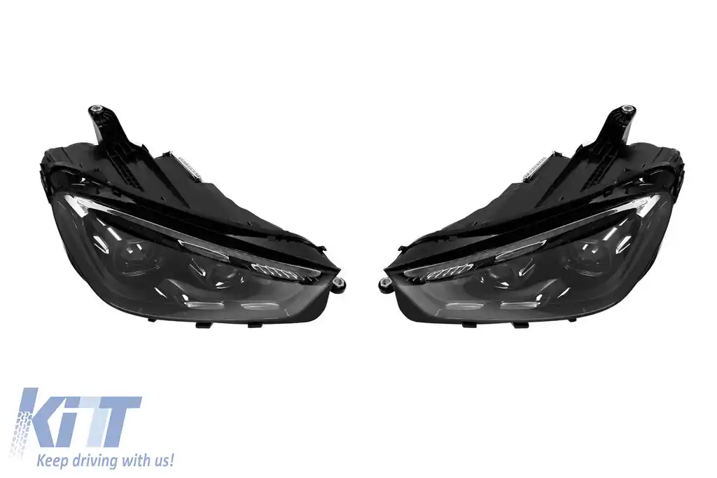 Un pachet de design tip GLE63 potrivit pentru Mercedes GLE SUV W167 2018-2023, cu elemente din lac negru, faruri LED și stopuri LED-image-6150722