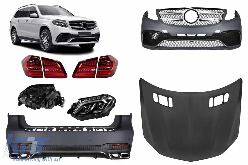 image-15-Un pachet de design tip GLS63 potrivit pentru Mercedes GL X166 2011-2015 conversie la GLS X166