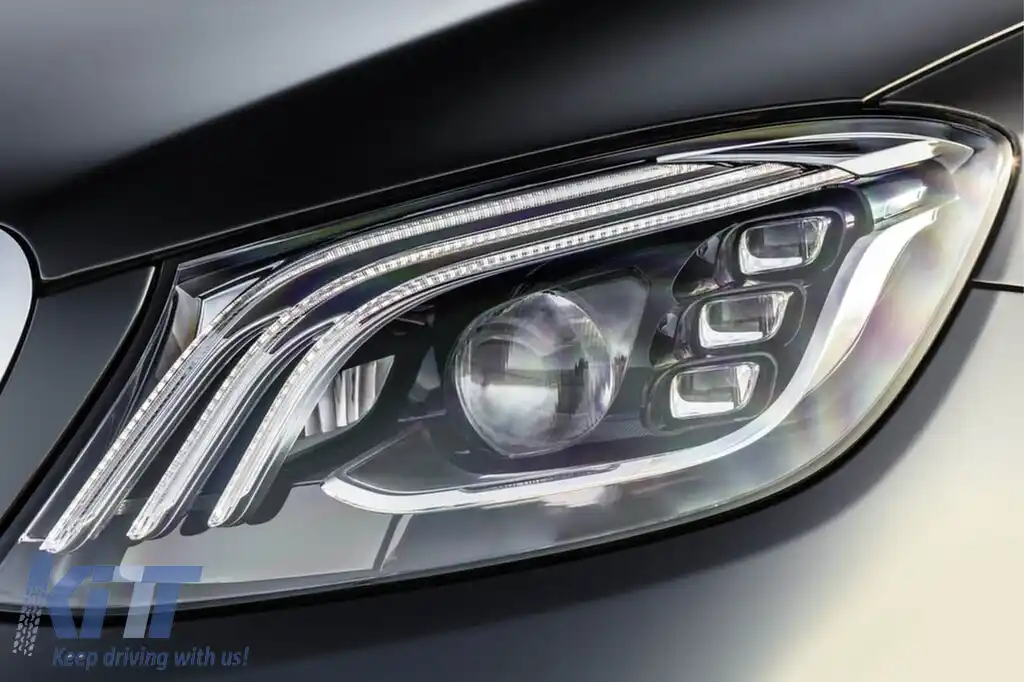 Un pachet de design tip S63 potrivit pentru Mercedes S W222 2013-2017 cu faruri, praguri pentru bază lungă-image-6140934
