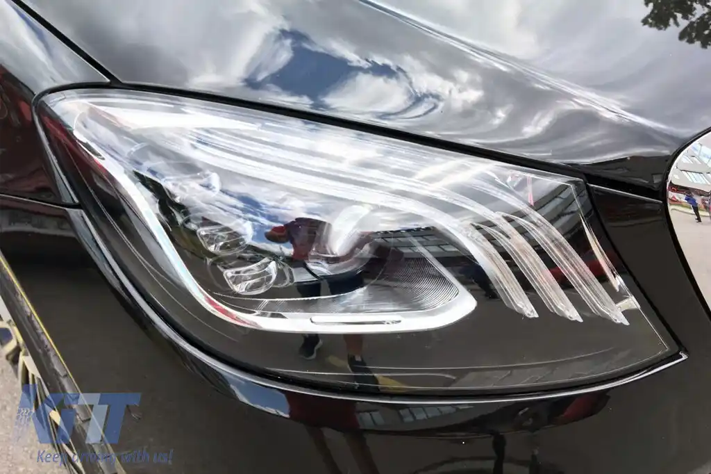 Un pachet de design tip S63 potrivit pentru Mercedes S-Class W222 2017-2020, cu faruri, stopuri, praguri laterale pentru ampatament lung-image-6235968
