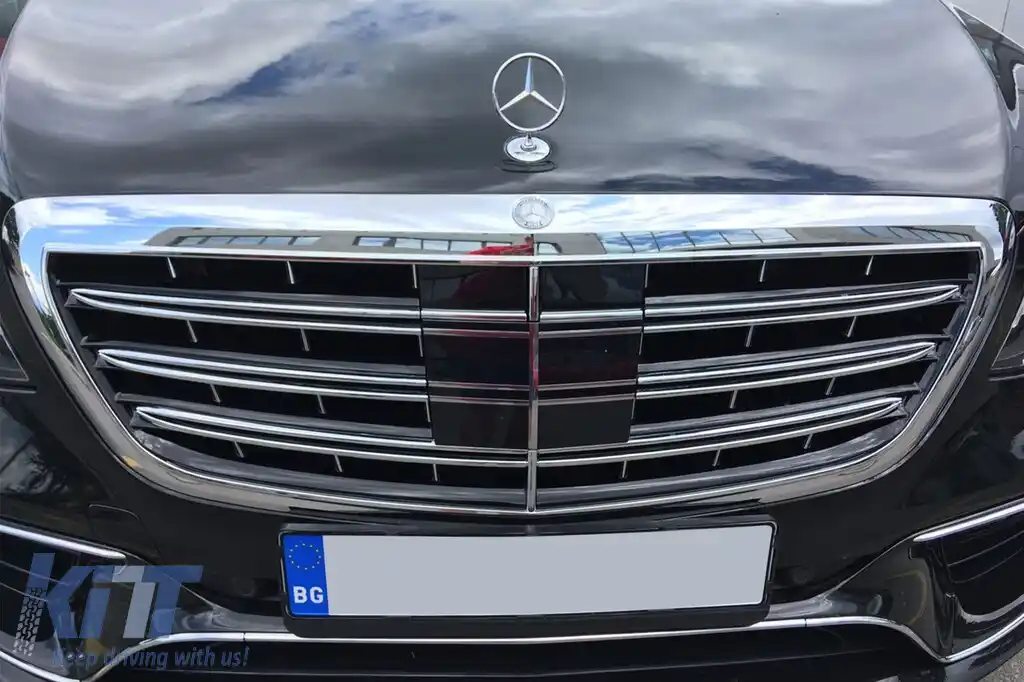 Un pachet de design tip S63 potrivit pentru Mercedes S-Class W222 2017-2020, cu faruri, stopuri, praguri laterale pentru ampatament lung-image-6235969