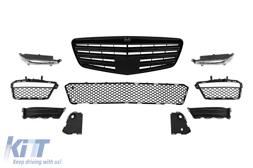 Un pachet de design tip S63 potrivit pentru Mercedes S-Class W221 cu ampatament lung 2006-2013, cu praguri laterale-image-6237494