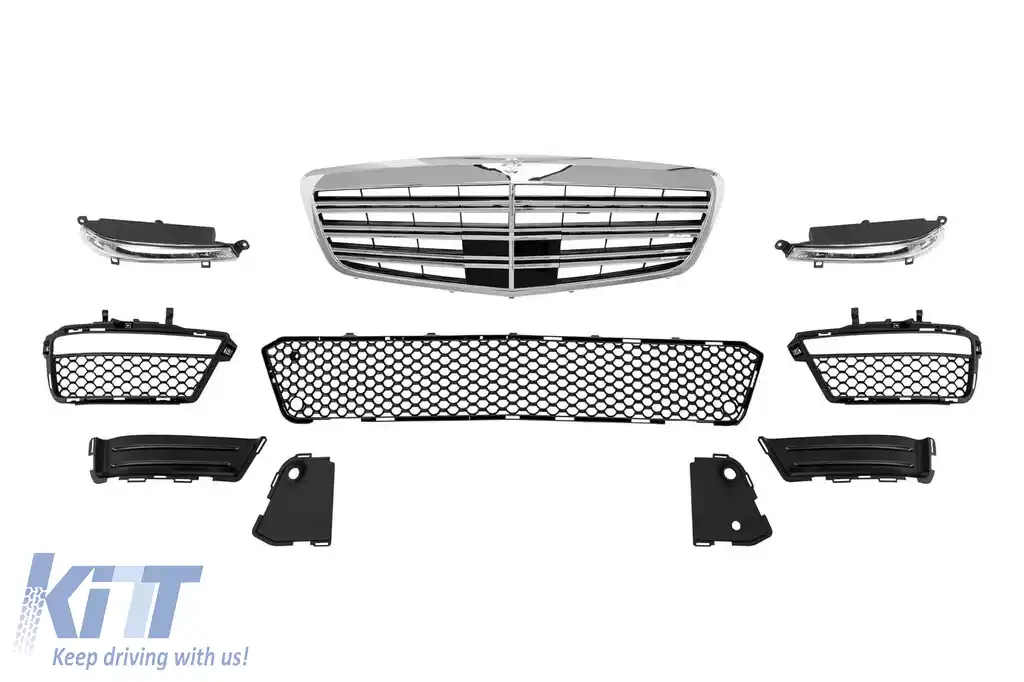 Un pachet de design tip S63 potrivit pentru Mercedes S-Class W221 cu ampatament lung 2006-2013, cu praguri laterale-image-6237505