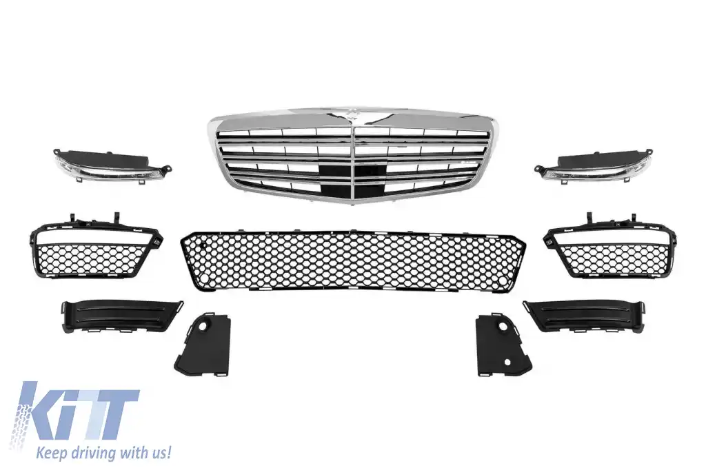 Un pachet de design tip S63 potrivit pentru Mercedes S-Class W221 2006-2013 pentru ampatamente scurt și lung, fără praguri-image-6265048