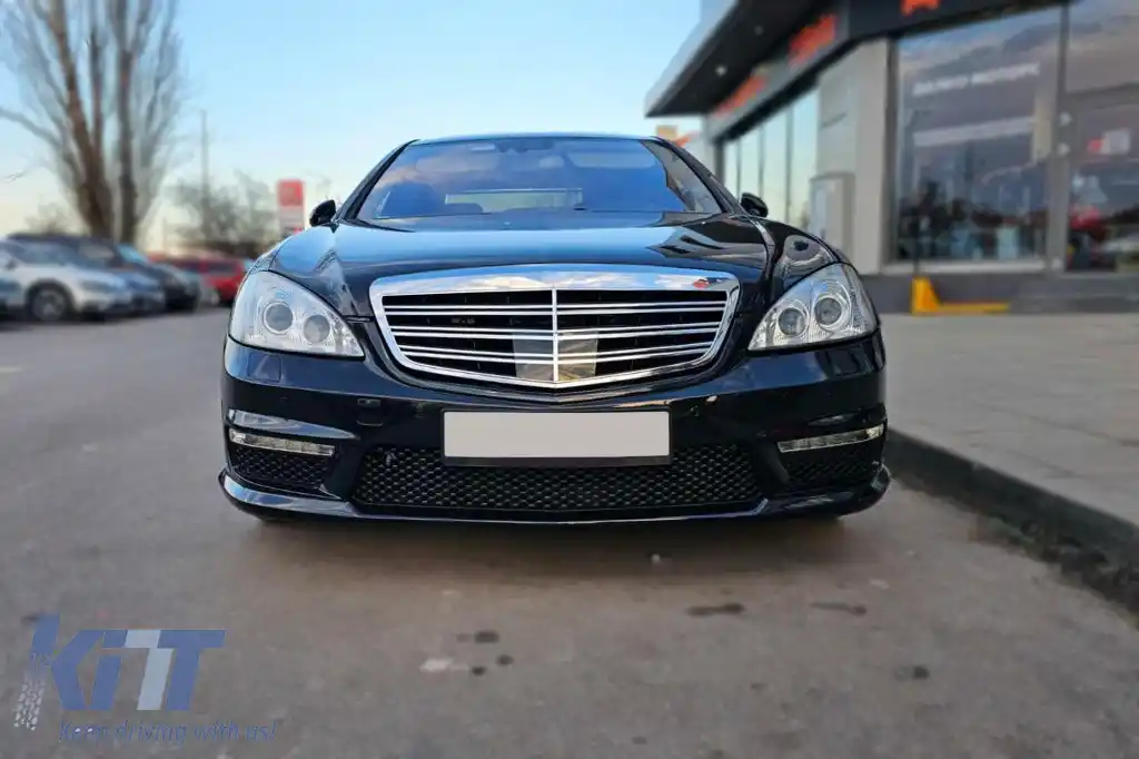 Un pachet de design tip S63 potrivit pentru Mercedes S-Class W221 2006-2013 pentru ampatamente scurt și lung, fără praguri-image-6265055