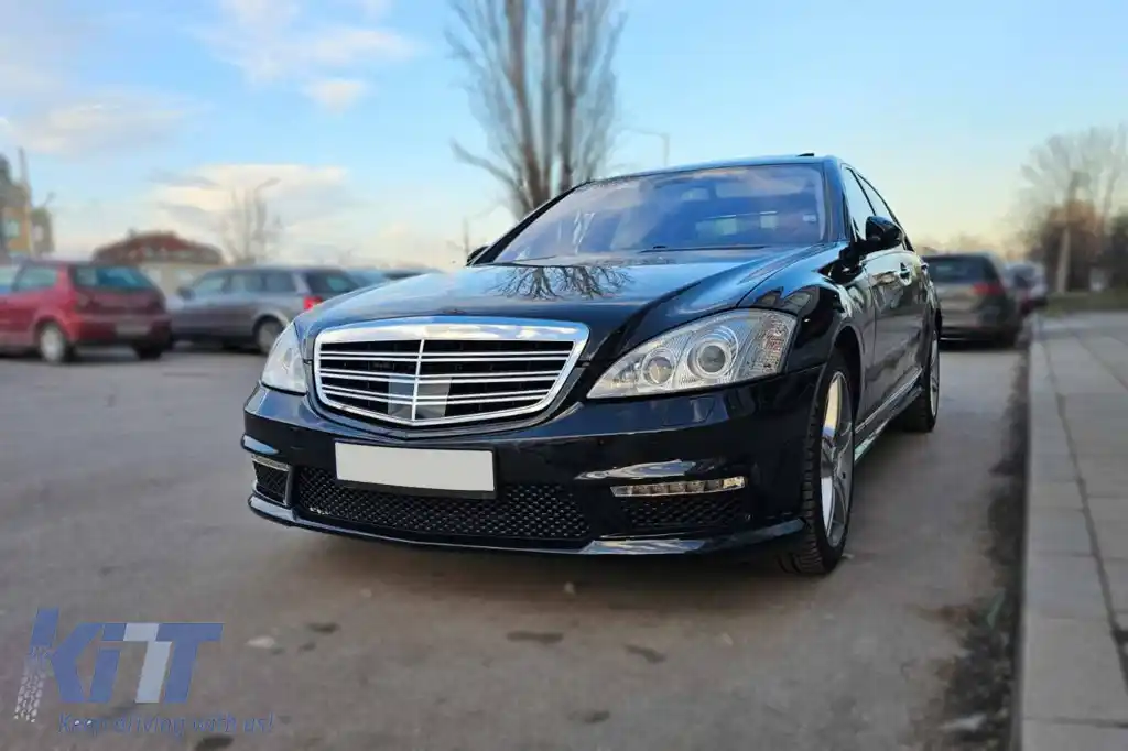 Un pachet de design tip S63 potrivit pentru Mercedes S-Class W221 2006-2013 pentru ampatamente scurt și lung, fără praguri-image-6265057