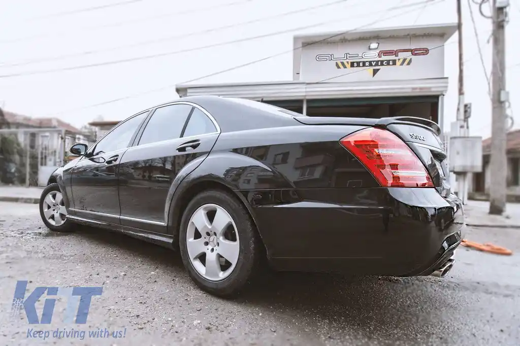 Un pachet de design tip S65 potrivit pentru Mercedes S-Class W221 cu ampatament lung 2006-2013, cu praguri laterale-image-6237526