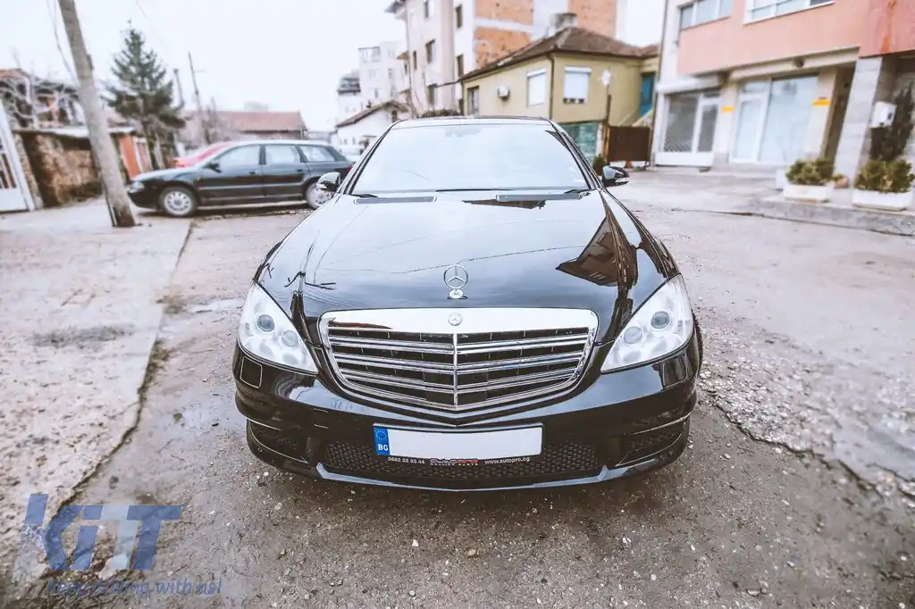 Un pachet de design tip S65 potrivit pentru Mercedes S-Class W221 cu ampatament lung 2006-2013, cu praguri laterale-image-6237527